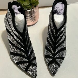 & Other Stories Black and Silver Embellished Heeled Boots